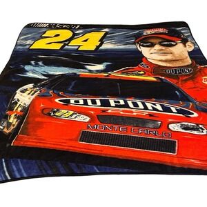 Jeff Gordon NASCAR 50" X 60" Fleece Blanket Vintage 90s Throw #24 Racing Team